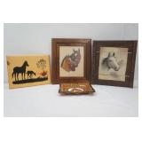 Vintage Collectible Horse Decor, Wall Hangs, Ceramic ashtray