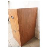 2-Drawer Metal File Cabinet. Wood Grain Finish 15"x18"x28"
