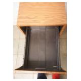 2-Drawer Metal File Cabinet. Wood Grain Finish 15"x18"x28"