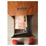 2-Drawer Metal File Cabinet. Wood Grain Finish 15"x18"x28"
