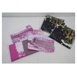 NEW 6 Decorative Pillow Cases. Girls. Dragonfly black velvety, pink/purple smaller cases