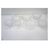 Collection of Vintage Crystal Serving Bowls