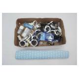 contact paper/shower curtain hoops/night lights