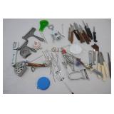 Kitchen Knives and Other Utensils: Thermometers, peeler, wine opener, cheese slicer and more