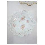 Vintage Fine China, Gold Rimmed, Casserole, Glass Serving Bowl with Gold Rim, Large Platter