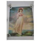 (3ct) Vintage Lithograph Art Prints. (Reproductions) "Master Simpson", "Pinkie", "Puppy Love"