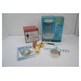Duracraft Humidifier (used, good condition); Christmas Box; Packing Tape Dispenser; Lawn Chair Replacement Cover and more