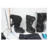Cains; Medical Boots; Ice Packs; Knee Braces.