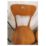 Antique Wooden Farmhouse Kitchen Chairs (pair of 2)