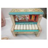 Vintage Toys & Collectibles. Fisher Price Change-a-Tune Piano, Wolverine Pink Metal Refrigerator, Collectible Vintage Dolls and More