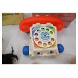 Vintage Toys & Collectibles. Fisher Price Change-a-Tune Piano, Wolverine Pink Metal Refrigerator, Collectible Vintage Dolls and More
