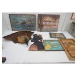 Vintage Art Prints, Vintage Framed Advertising, African Tribal Wood Wall Hanging and more