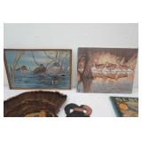 Vintage Art Prints, Vintage Framed Advertising, African Tribal Wood Wall Hanging and more