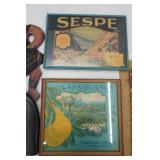 Vintage Art Prints, Vintage Framed Advertising, African Tribal Wood Wall Hanging and more