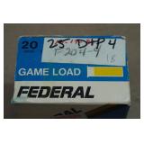 25 Federal Duck & Pheasant 20 Gauge 2-3/4" 4 Shot Shotshells