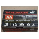 25 Winchester AA 12 Gauge 2-3/4" Low Noise 8 Shot Shotshells