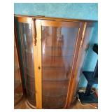 Vintage Wood & Glass Cabinet