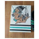 Fighting Sioux Lot - Homemade Sign & Slippers