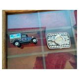 Shadow Box & (3) Small Misc Items