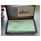 Fighting Sioux Leather Checkbook Cover - Unused