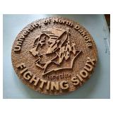 Wooden Fighting Sioux Sign