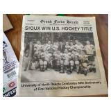 Large Misc Fighting Sioux Lot - Ticket Stubs, Stickers, Etc