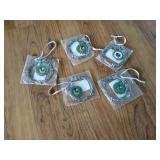 (5) Pewter Fighting Sioux Ornaments