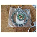 (5) Pewter Fighting Sioux Ornaments
