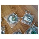 (5) Pewter Fighting Sioux Ornaments