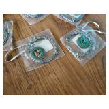(5) Pewter Fighting Sioux Ornaments