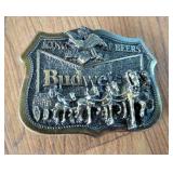 Vintage Brass Budweiser Belt Buckle