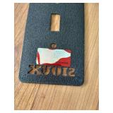 (2) Fighting Sioux Metal Switch Plates