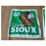 (2) Small Fighting Sioux Flags