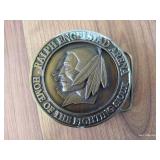 Limited Edition Fighting Sioux Metal Belt Buckle - Only 250 Made!