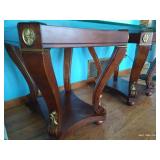(2) Nice Glass & Wood End Tables