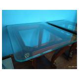 (2) Nice Glass & Wood End Tables