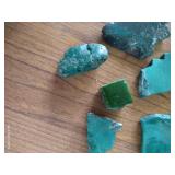 Malachite Rough & Slab Pieces – Green Stone Lot