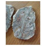 Matching Agate Slabs from Same Nodule – Lace Banded Agate Pair