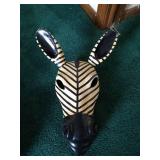 (2) Wooden African Animals Wall Hangings