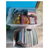 (2) Totes Cook Books & Home Magazines