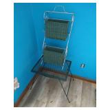 Metal Table & Basket Rack
