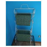 Metal Table & Basket Rack