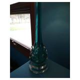 Beautiful Blue Glass Lamp