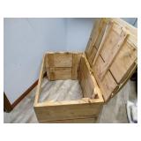 Rustic Live Edge Cedar Storage Bench
