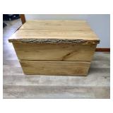 Rustic Live Edge Cedar Storage Bench