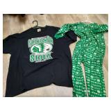 Fighting Sioux XL T-Shirt & 5T UND Footie PJs