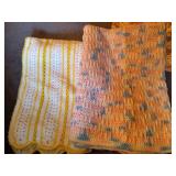 (9) Afghan Blankets - Mostly Baby/Lap Sized