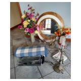 Large Pretty Decor Lot - Vases, Mirror, Etc