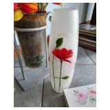 Large Pretty Decor Lot - Vases, Mirror, Etc