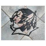 Laser Cut Fighting Sioux Metal Sign